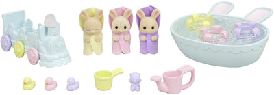 Epoche Sylvanian Familien 5707 Tripletts Baby Creme Kaninchenbäder spielen Set