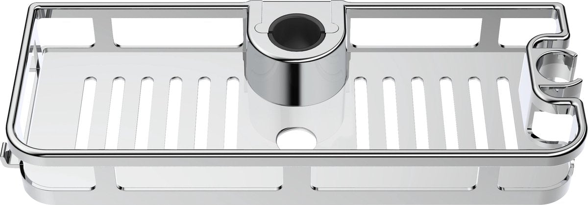 Wenko Duschablage Libertà Chrom 28x12cm – Duschablage ohne Bohren – Duschkorb