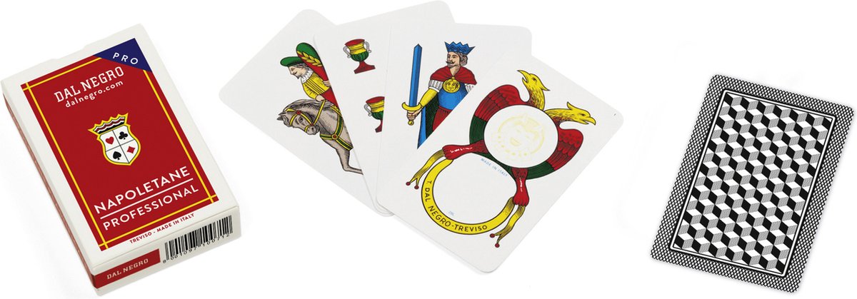 Spielkarten Napoletan 82 mm PVC rot 41-teilig
