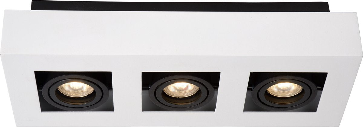 Lucide xirax – Deckenstrahler (Deckenleuchte) – LED dimmbar bis warm – GU10 – 3 x 5 W 2200 K 3000 K – Weiß