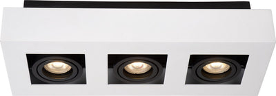Lucide xirax – Deckenstrahler (Deckenleuchte) – LED dimmbar bis warm – GU10 – 3 x 5 W 2200 K 3000 K – Weiß