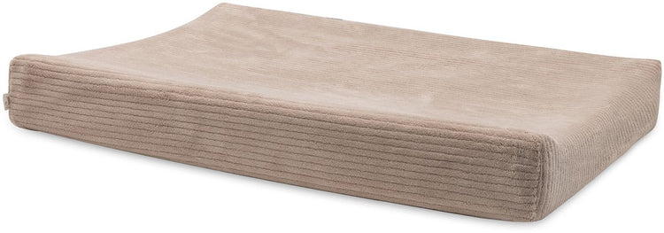 Jollein Wickelauflagenbezug – 50 x 70 cm – wolkige Rippe – Milchkaffee