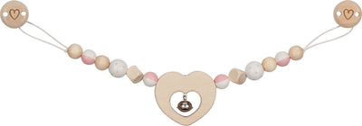 Goki Holzwagen Halskette Herz mit Clips