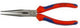 Knipex Flachspitzzange mit Seitenschneider (Telefonzange) | 200mm Länge | Mehrkomponentengriffe | schwarz atramentiert - 26 12 200 sb