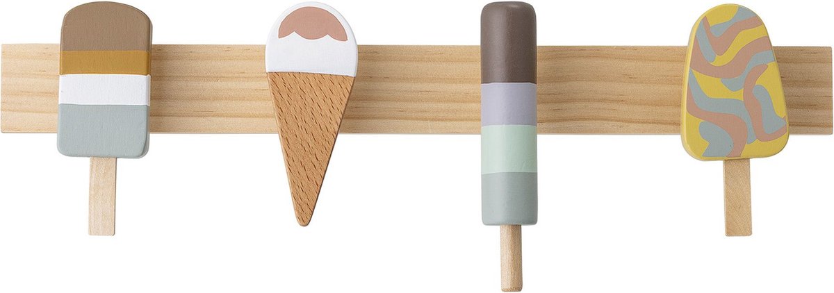 Bloomingville Mini Kids Holz-Kindergarderobe Eiscreme