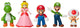 Jakks Nintendo Super Mario Friends Sammelfiguren, 5er-Pack, mehrfarbig, Kunststoff, Unisex