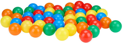 Eddy Toys Bällebad-Bälle – 50 Stück – Bällebad-Bälle farbig sortiert – Bällebad-Bälle für Spielzelt – Ergänzung für Bällebad – Rot, Gelb, Grün, Blau und Orange