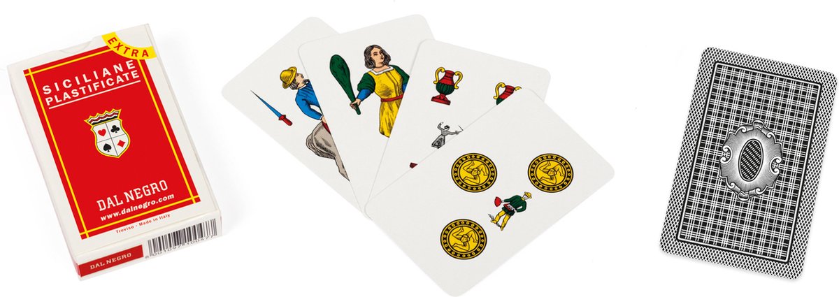 Spielkarten Siciliane extra Karton rot 41-teilig