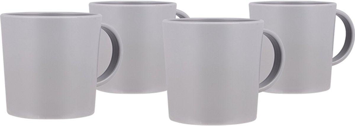 Bo-Camp - Becher - erneuern - Rpet - grau - 400 ml - 4 Stück
