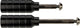 Black Dragon – Stunt-Scooter-Peg-Set – Schwarz-Silber – Aluminiumstahl