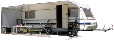 Eurotrail Schiebemarkise für Wohnwagen, 740 x 240 cm, Polyester, grau