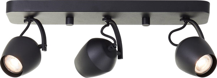 Brilliant Vertino - Deckenstrahler - GU10 3x5W - 3000K - Schwarz