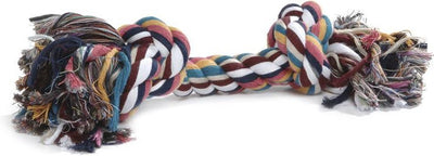 Beeztees Zahnseideseil – Hundespielzeug – 2 Knoten – farbig – ca. 300 Gramm - 38x8x8 cm
