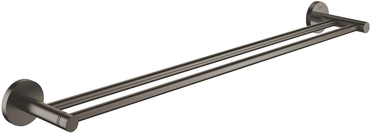 Grohe startet Doppel-Handtuchhalter – 600 mm – Wandmontage – Metall – Hartgraphit gebürstet