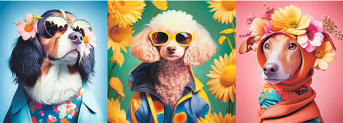 Trefl – Rätsel – 500 Panorama – Doggie Fashion Week