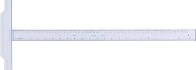 Aristo Zeichenhaken – Länge 60 cm – mm cm Zoll-Skala – kristallklares Plexiglas – mit rutschfesten Noppen – AR-23176