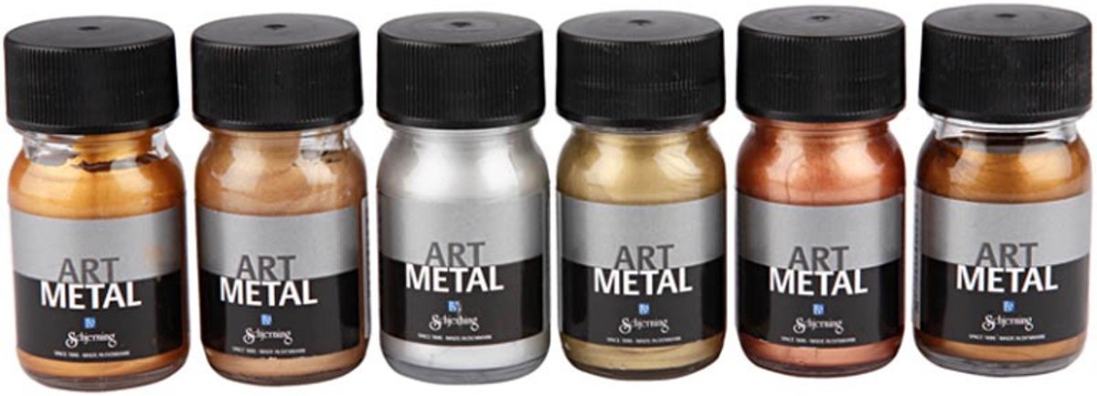 Creativ Company Hobby Farbe Metallic Colors, 6x30ml