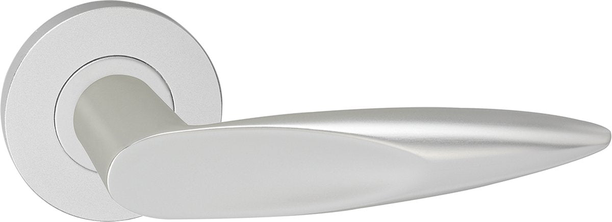 Impresso Sutton Hocker mit runder, verdeckter Rosette aus Aluminium