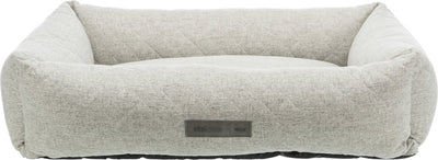 Trixie Hundebett – orthopädisch hellgrau 120 x 75 cm – Memory-Schaum, rutschfest, abnehmbarer Bezug
