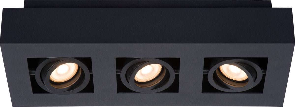 Lucide xirax – Deckenstrahler (Deckenleuchte) – LED dim to warm – gu10 – 3 x 5 W 2200 K 3000 K – Schwarz