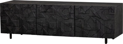Woood-TV-Thekenschrank – Mango – Schwarz – 50 x 160 x 45