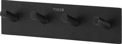 Tiger quadratisch – Handtuchhaken Multi – ohne Bohren – Handtuchhaken – 3 m Klebeband – mattschwarz