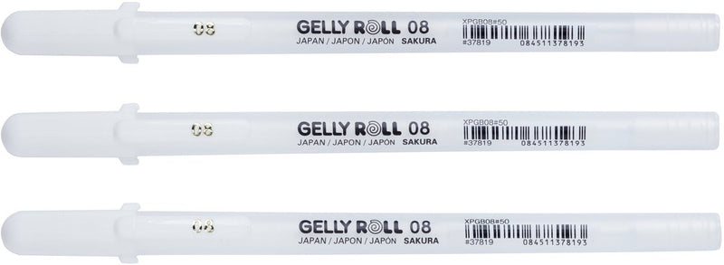 Sakura • Gelly Roll Gelstift 08 weiß 3 Stück