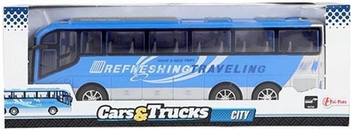 Toi-Toys Trucks Reisebus blaue Reibung, 32 cm