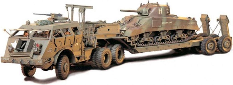 Tamiya Modellbausatz Militärfahrzeuge – 35230 US 40ton Panzertransportwagen aus Kunststoff – 1:35 – Modellbau