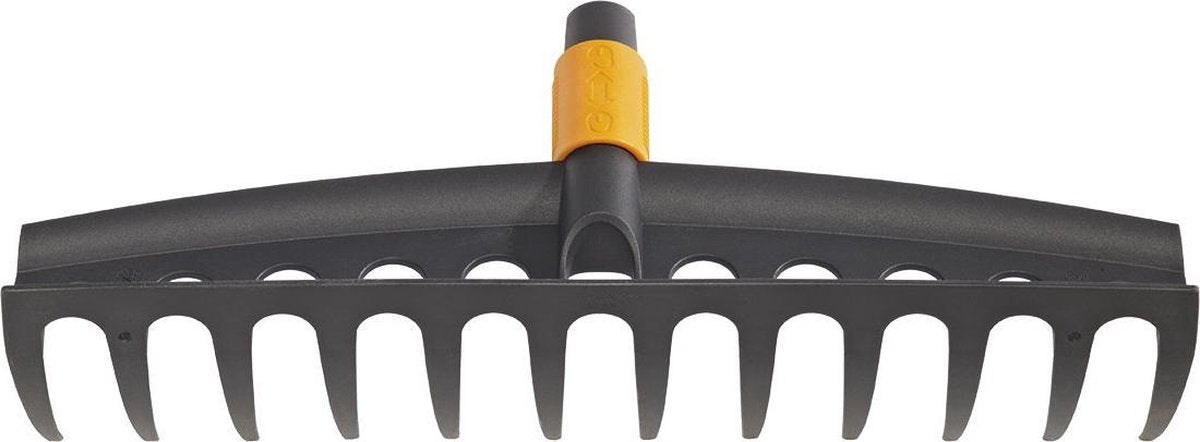 Fiskars Quikfit Rechen – Rasenharkenaufsatz – Gartengeräte – gehärteter Stahl