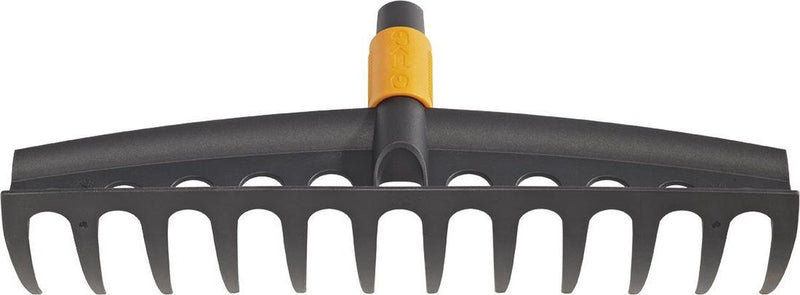 Fiskars Quikfit Rechen – Rasenharkenaufsatz – Gartengeräte – gehärteter Stahl