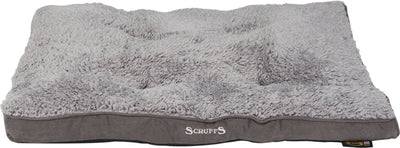 Scruffs Cozy – bequemes Hundekissen – mit Außenfutter aus Wildlederimitat und superweichem Innenfutter – Grau – 82 x 58 cm