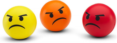 #winning Emoticon Stressbälle - Scherzartikel - weich mittelhart - gelb orange rot