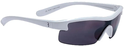 Bbb Cycling Fahrradbrille Kind – sportliche Sonnenbrille Kind – 100 % UV-Schutz – Sonnenbrille für Jungen und Mädchen – glänzendes Weiß – Bsg-54