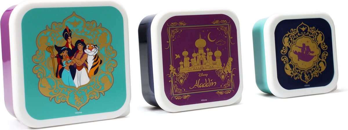 Half Moon Bay Disney – Set aus drei Aladdin-Snackboxen