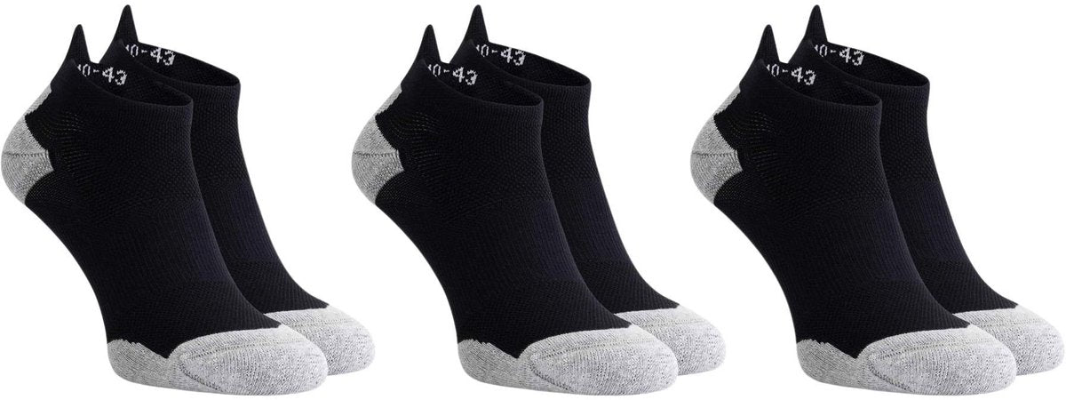 Rogelli Core Laufsocken – 3er-Pack – Schwarz Grau – 44 47