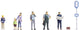 Noch 36246 n An der Bushaltestelle Figuren Fertigmodell