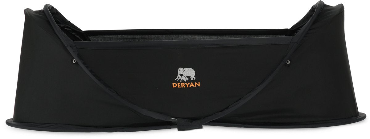 Deryan luxuriöses faltbares Campingbett für Kleinkinder – Baby-Moskitonetz – Schwarz