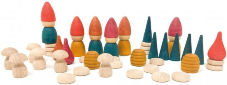 Grapat - Nins Tomten - Spielfiguren aus Holz - 42 Teile