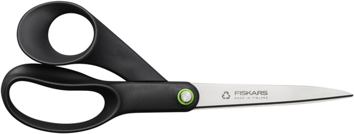 Fiskars Büro-Bastelschere – Universalschere – gerader Schnitt – 21 cm – schwarz, Edelstahl