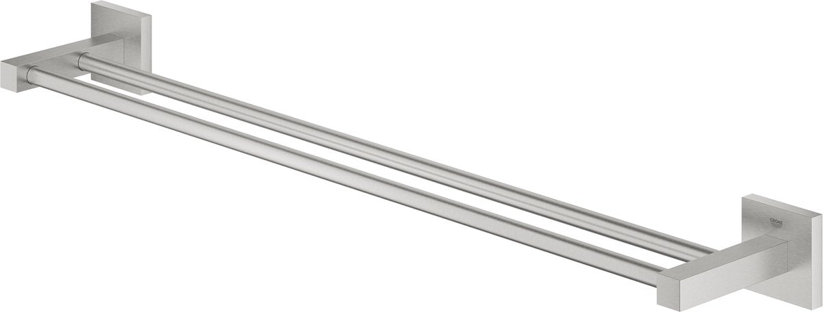 Grohe Start Cube Doppelhandtuchhalter – Supersteel (Edelstahloptik) 41104dc0