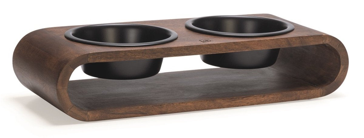 Entworfen von Lotte Melira – Tafelservice Hund – Holz, Edelstahl – Schwarz – 47 x 19,5 x 10 cm – 800 ml