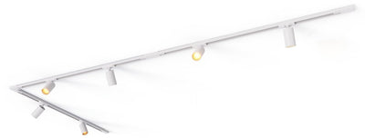 Calex-Schienenbeleuchtung – 3 Meter – GU10-Fassung – 6 Spots – Aufbauspot – Weiß – 1 Phase