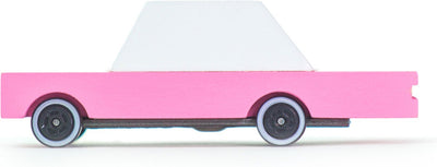 Candylab Toys Candycar World: Pink Sedan (F236) 8,9x4,1x3cm, Holzdruckguss, magnetisch, in Geschenkbox, 3+
