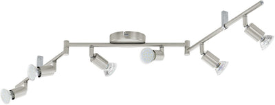 Eglo Buzz - Deckenstrahler - 6 Lichter - LED - Nickel matt