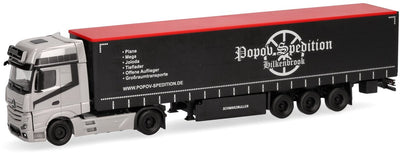 Herpa Mercedes Benz Actros L G. g.sz. Popov-Expedition
