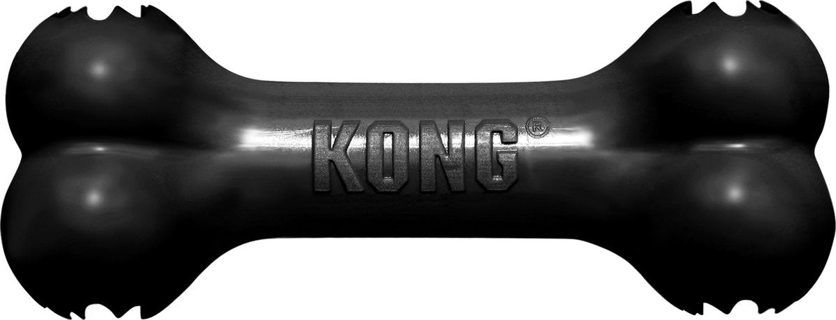Kong Extreme Goodie Bone – groß – schwarz – Gummi – 22 cm