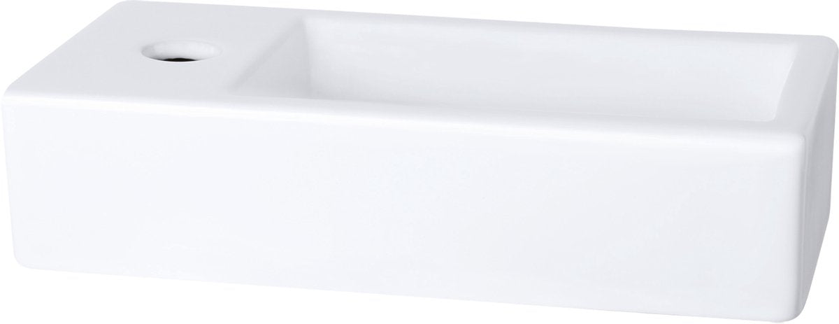 Differnz Helios-Brunnen - links - 37,5 x 18,5 x 9 cm - Keramik - Weiß