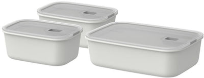 Mepal Frischhaltedosen-Set Easyclip – 2x 700 + 1500 ml – Frischhaltedosen mit Schiebeverschluss – mikrowellengeeignet. Dampfofen. Kühl- und Gefrierschrank – Nordic White