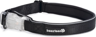 Beeztees Sicherheitsausrüstung Parinca – Hundehalsband – LED – Nylon – Schwarz – 50–55 x 2,5 cm